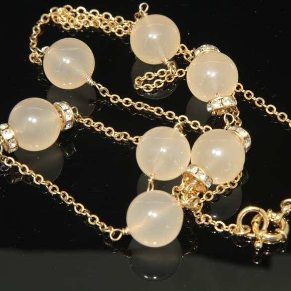J. Crew Jewelry - J. Crew Necklace Blush Beads long length